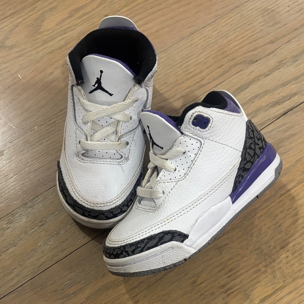 Air Jordan Retro 3 Dark Iris Purple 6C Toddler